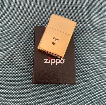 Zippo lighter med navn, poleret messing